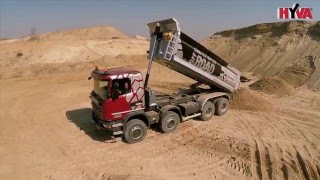 Hyva Alpha pe Scania - carieră de nisip