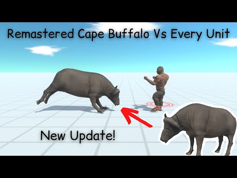 New Update! Remastered Cape Buffalo Vs Every Unit ARBS |Animal Revolt Battle Simulator