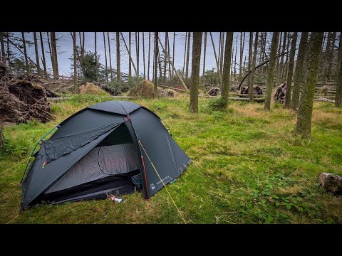 woodland wild camp in the Mourne Mountains with the Terra Nova Pioneer Lite 2