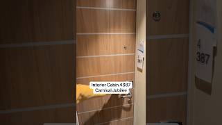 Interior Cabin 4387 aboard Carnival Jubilee #cruise #carnivaljubilee #carnival #interior #roomtour