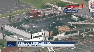Fire destroys Burger King in Milwaukee