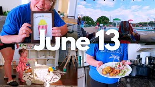 JUNE 13 VLOG | father's day gift, a delicious dinner, pool day & library with friends + cleaning