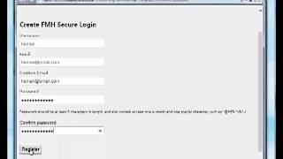 FMH Secure Login Registration Process