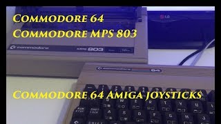 Commodore 64 Commodore MPS 803 printer Commodore 64 Amiga QuickJoy joysticks