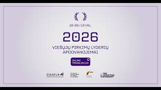 Viešųjų pirkimų lyderių apdovanojimai 2026