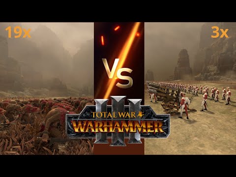 Can 19 Skaven Slaves Beat 3 Hellstorm Rocket Batteries in Total War: Warhammer 3?