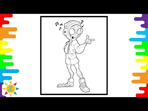 Miles Morales in Headphones Coloring | SPIDERMAN Coloring |  Unknown Brain - Why Do I?