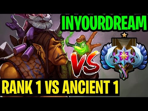 Rank 1 World VS Poor Ancient 1 - Inyourdream Alchemist Against Newb Zeus 7.19 - Dota 2