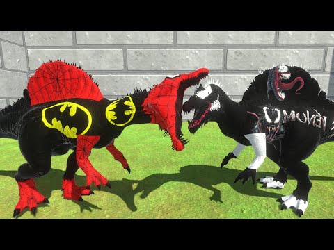 BAT SPIDERMAN SPINOSAURUS DEATH RUN | ANIMAL REVOLT BATTLE SIMULATOR 2021