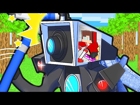 MAIZEN Controls TITAN CAMERA MAN MIND in Minecraft! - Parody Story(JJ and Mikey)