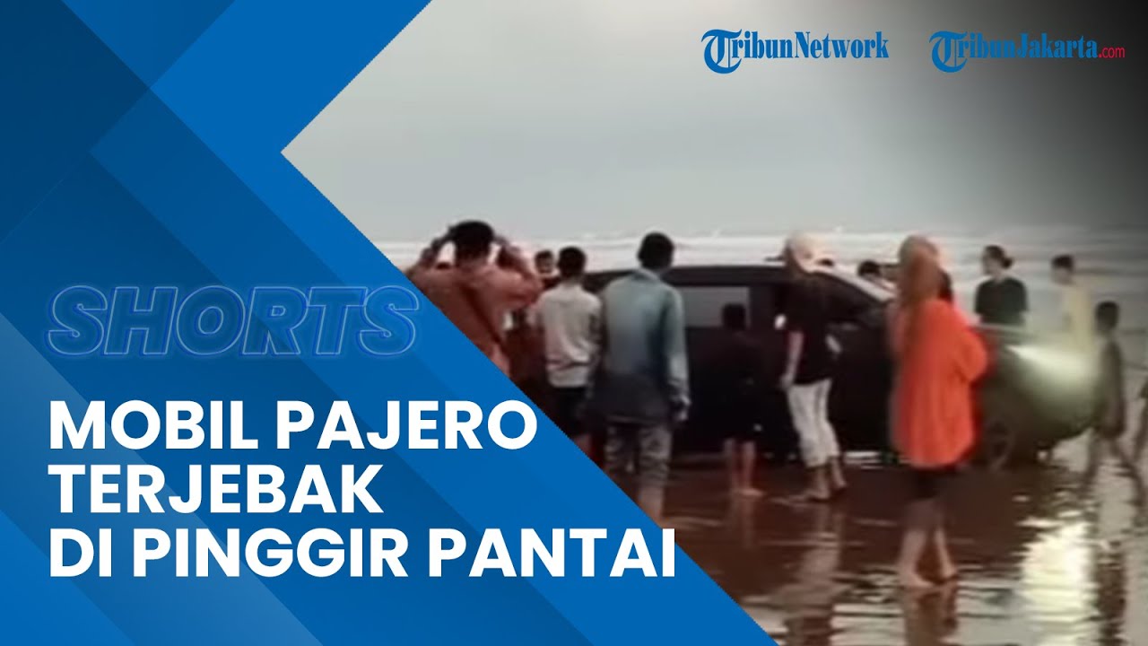 Viral Mobil Pajero Terjebak di Pinggir Pantai Bagedur Banten, Pengemudi