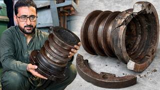 Repair a Broken Pulley Flange at the Nut Mount — Rebuild Using Solid Iron