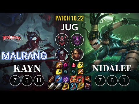 KT Malrang Kayn vs Nidalee Jungle - KR Patch 10.22