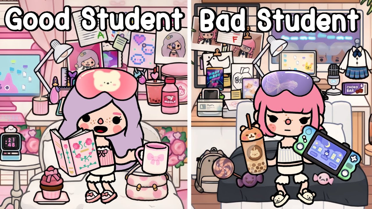 Good Student VS Bad Student 🌙 Night Routine | Toca Boca Life Story