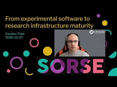 SORSE - From experimental software to research infrastructure maturity
