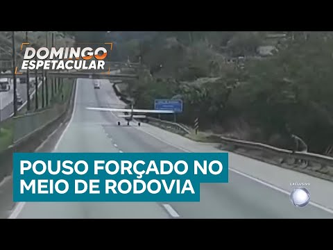EM Juquitiba Um monomotor precisou fazer um pouso forçado em uma das rodovias mais movimentadas de São Paulo. O  piloto Anderson Cardoso conseguiu, além de não bater nos carros e caminhões, desviar de postes, árvores e cabos de alta tensão.