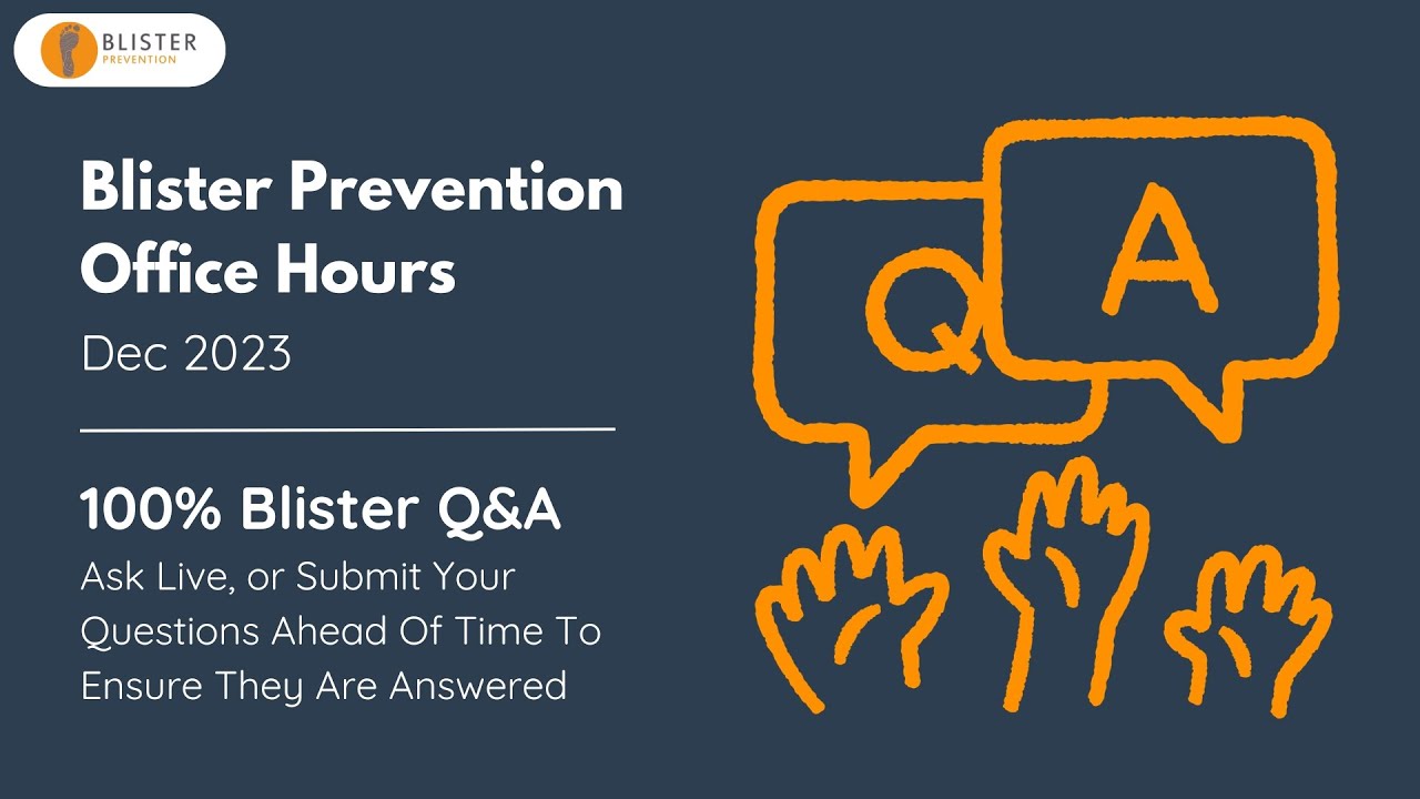 Blister Prevention Office Hours - Foot Blister Q&A with Rebecca Rushton
