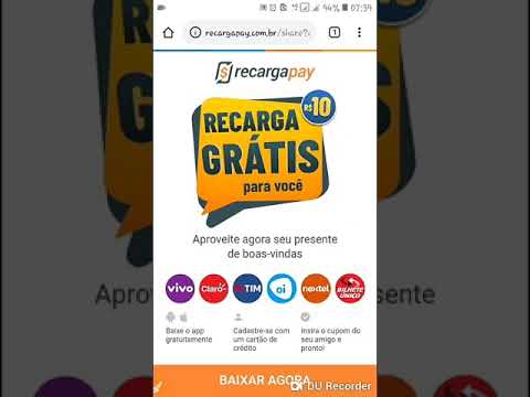 GANHE 15 REAIS GRÁTIS PARA RECARREGAR SEU CELULAR | RECARGAPAY