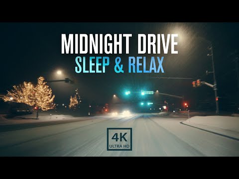 4K NIGHT SNOW DRIVE Sleep and Relax // Winter in Park City // Salt Lake City, Utah