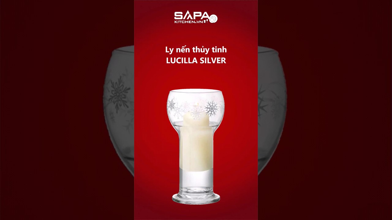 Ly nến thủy tinh Lucilla Silver
