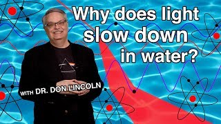 Why does light slow down in water?