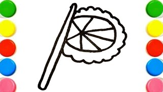 How To Draw cute hand fan Drawing, Painting & Coloring For Kids and Toddlers_ Child Art 🐋🌈