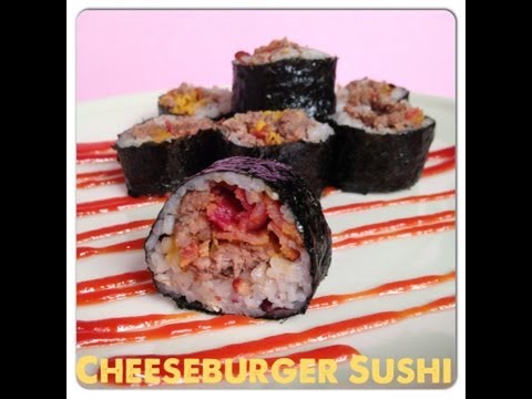 Korean Kimbap Style Cheeseburger Sushi Recipe