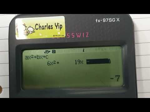 Factorisation of Quadratic Expressions using Casio fx-97SG X