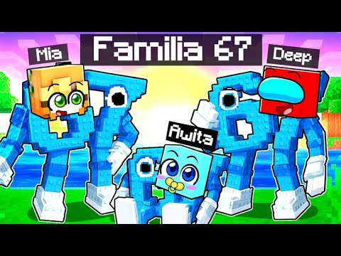 Having a BRAINROT FAMILY 67 in Minecraft!