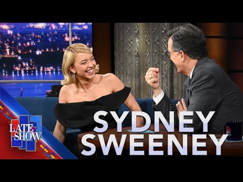 Party Poolside With “GQ” Men Of The Year Cover Models Sydney Sweeney And Stephen Colbert