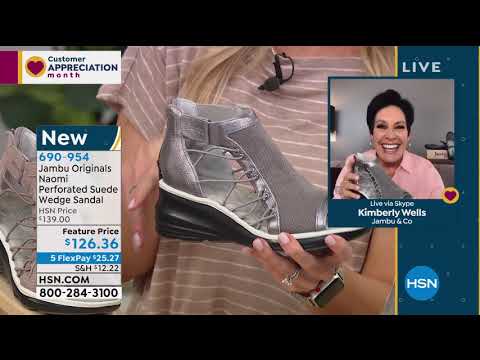 Jambu Originals Naomi Perforated Suede Wedge Sandal