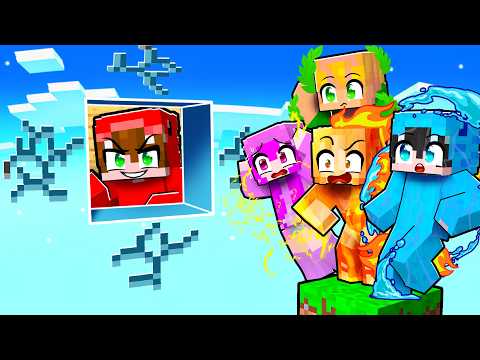 I Trapped My Friends in ONE ELEMENTAL BLOCK in Minecraft!