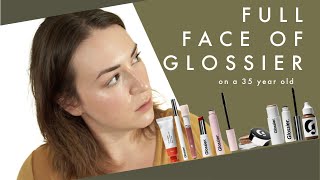 FULL FACE OF GLOSSIER// on 35 year old skin