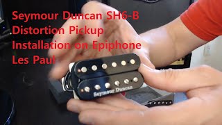 Video thumbnail for Epiphone Les Paul pickup upgrade, SH-6B Seymour Duncan Distortion humbucker by The Rock n Roll Guitar Lounge