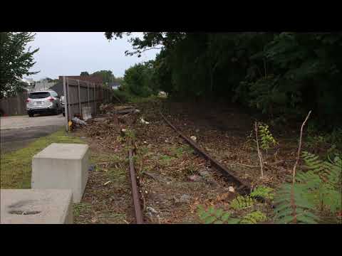 Abandoned railroad spur cleared of brush - Valley Falls, Cumberland, RI