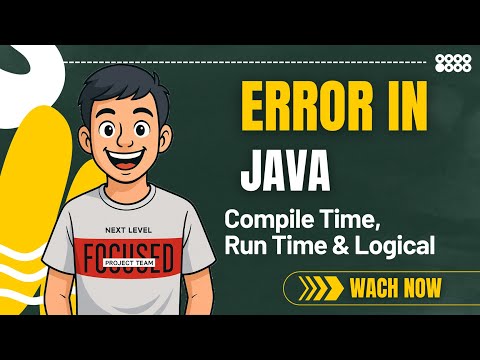 Errors In Java Compile Time Error Run Time Error Logical Error Exception