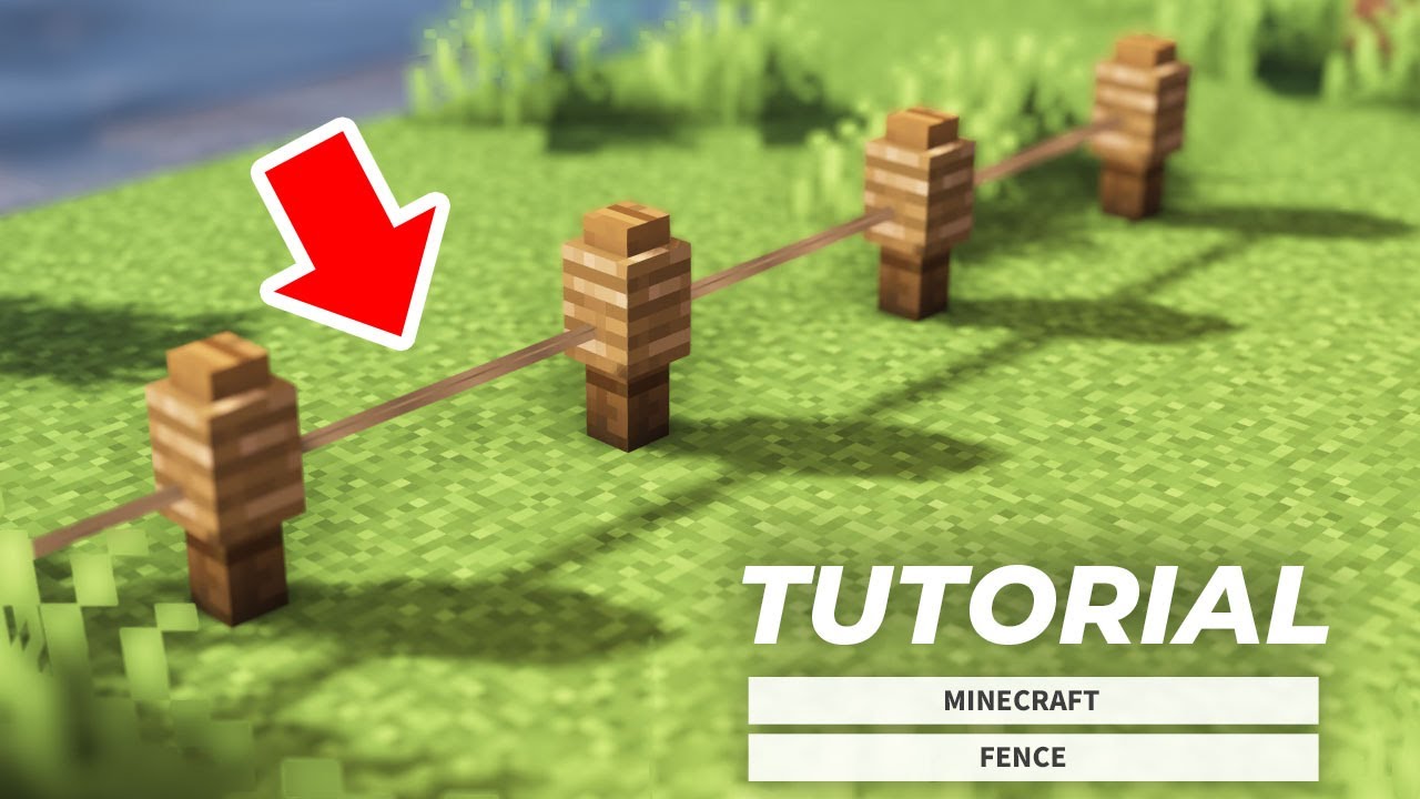 【マイクラ建築】リアルなフェンスの作り方 | Minecraft Realistic Fence Design