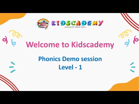 Kidscademy Phonics Level 1 Demo Video - See How We Teach Phonics!
