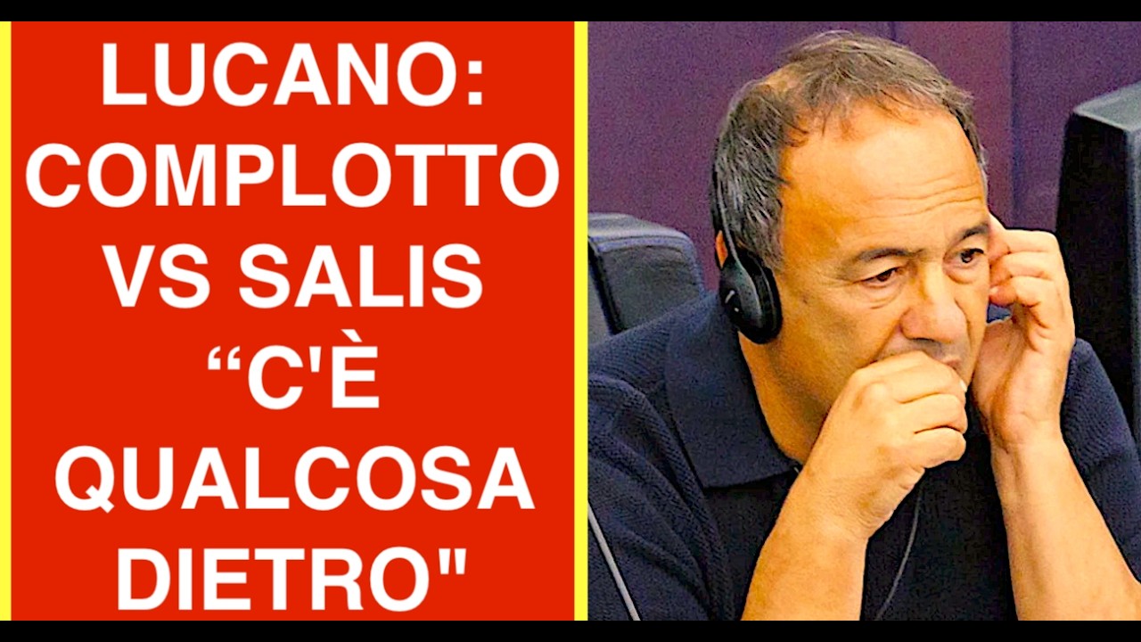 MIMMO LUCANO: COMPLOTTI VS SALIS C"'È QUALCOSA DIETRO LA SUA CONDANNA"