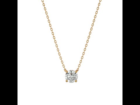 Pandantiv Aur 18k Elegant Solitaire Genuine Diamonds - Beatrice