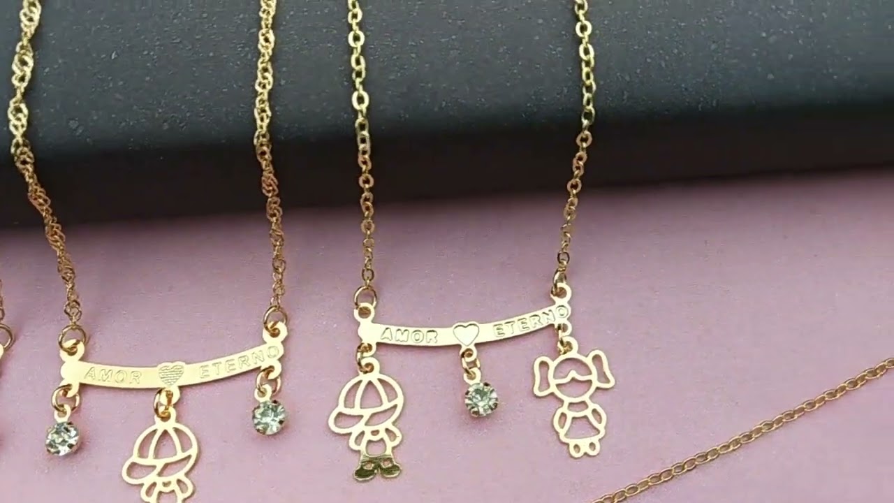 Watch Now Colar Feminino Pingente Filhos Com 2 Pingentes Menino Menina Colar Feminino Pingente Filhos Com 2 Pingentes Menino Menina