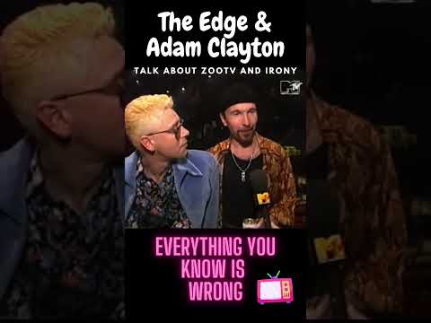 The Edge and Adam Clayton on U2, ZooTV, and irony #shorts