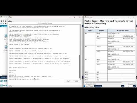 13.2.7 packet tracer - use ping and traceroute to test network connectivity.pka