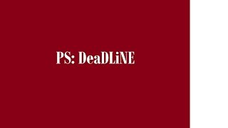 Video PS: DeaDLiNE