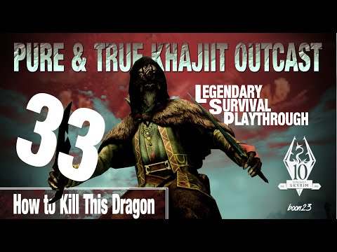 Pure & True Khajiit Outcast Build (33) How to Kill This Dragon - Skyrim AE Legendary Survival