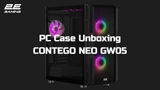 2E GAMING Computer case CONTEGO NEO (GW05) MidT,EATX, 2xUSB2.0,2xUSB3.0,2x200 mm ARGB,3x120mm ARGB,TG (side panel),without PSU,black
