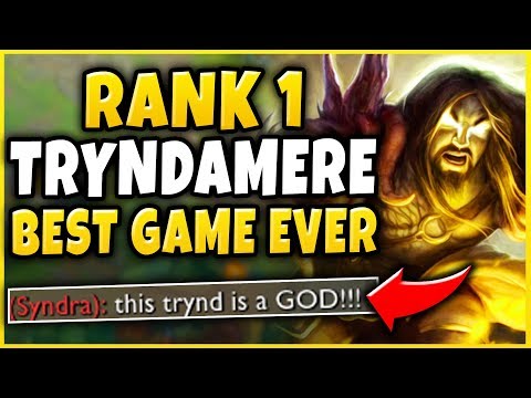 RANK 1 TRYNDAMERE'S GREATEST GAME OF HIS LIFE! (CHALLENGER 1V9 CARRY) - League of Legends