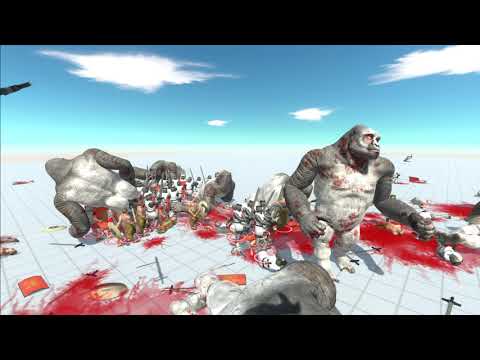 Goro Army vs Large Ancient Human Army - Animal Revolt Battle Simulator