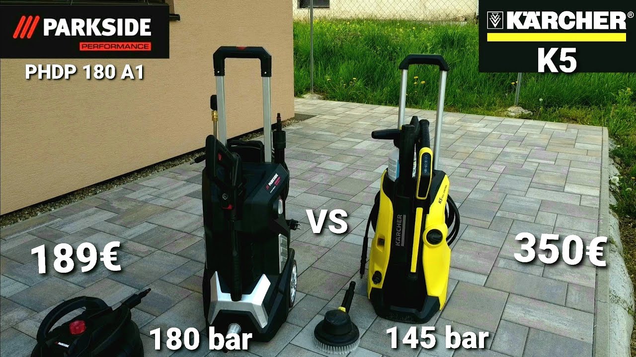 Tlakový čistič Parkside Performance PHDP 180A1 vs Karcher K5 porovnanie a test.