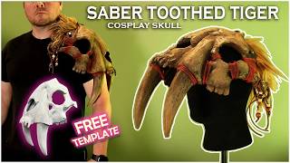 How to Make a Saber Toothed Tiger Skull out of EVA Foam - Cosplay Helmet or Armor - Free Template